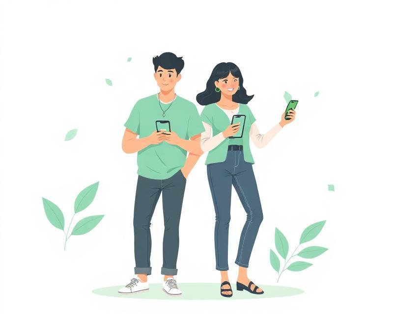 Two people using PakPay for mobile payments